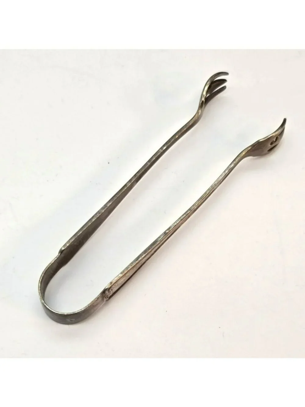 Antique Silverplate Sugar Tongs Serving Utensil Floral Claw Ends 4